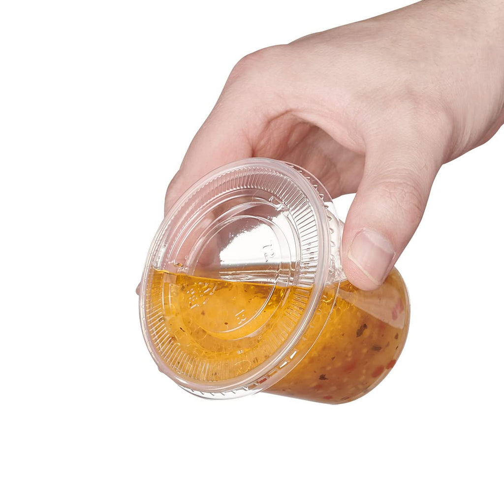 GUSTO 5.5 oz. Plastic Cups with Lids [200 Count] Desserts Containers