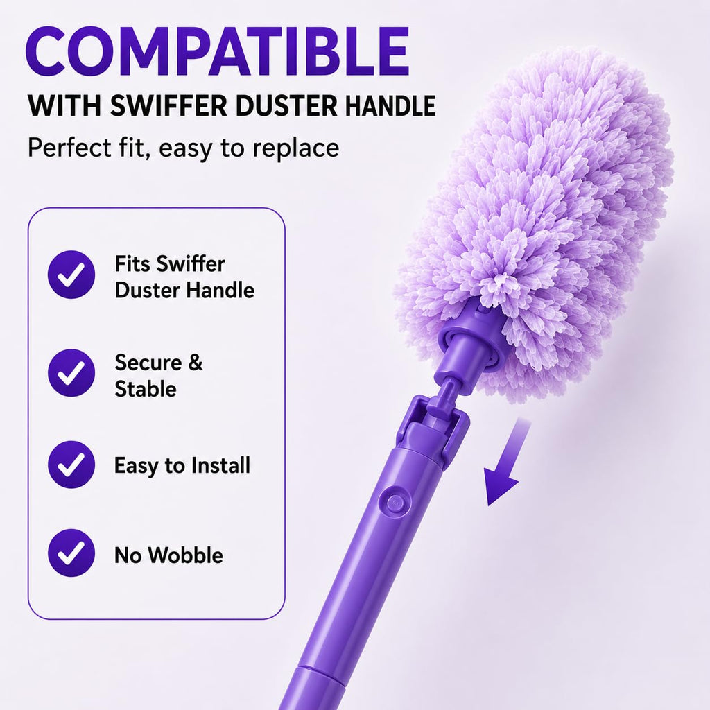 Macroto 30 Count 360°Heavy Duty Duster Refills(for Swiffer), Multisurface Duster Refills Only, Unscented Disposable for Cleaning with 4X Microfibers for Electronics, Furniture, Blinds, Ceiling Fans