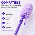 Macroto 30 Count 360°Heavy Duty Duster Refills(for Swiffer), Multisurface Duster Refills Only, Unscented Disposable for Cleaning with 4X Microfibers for Electronics, Furniture, Blinds, Ceiling Fans