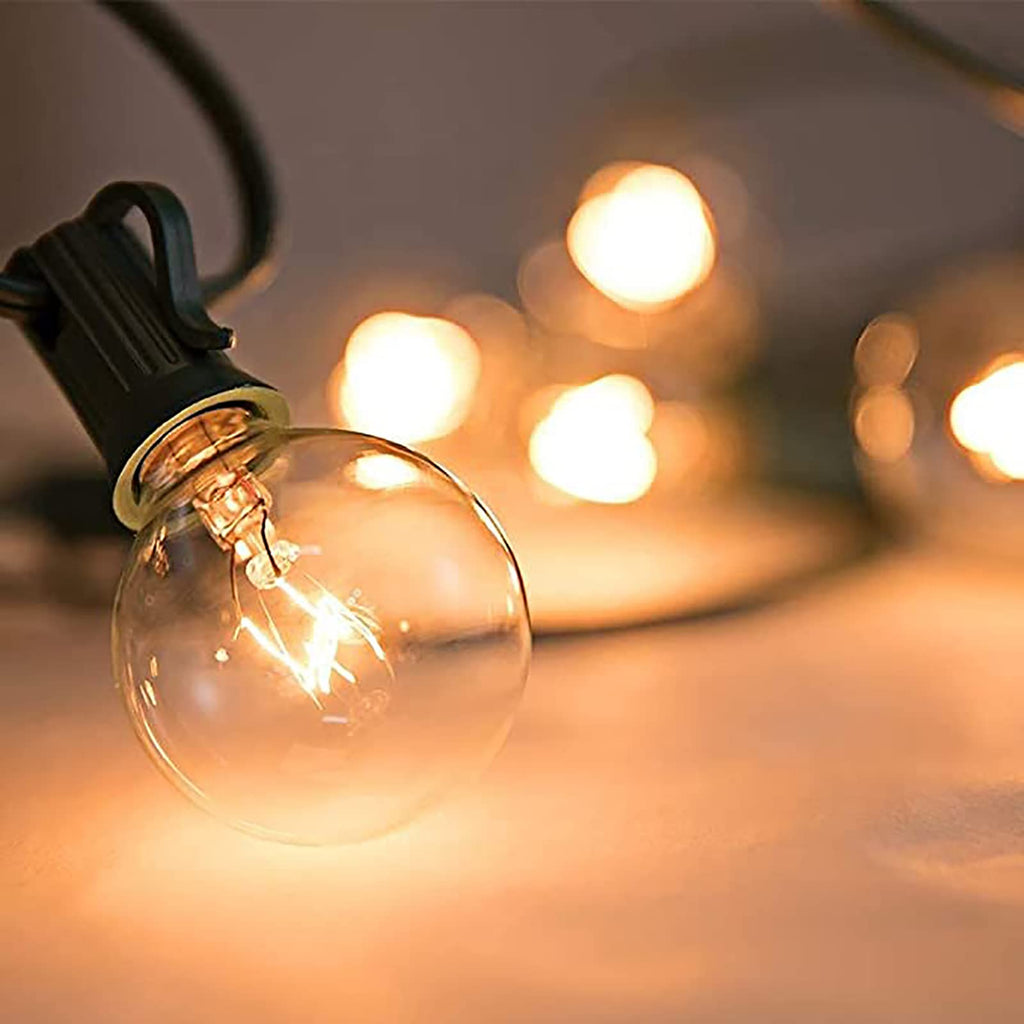 CHYParty G40 Replacement Bulbs Outdoor, 120V 5W Clear, E12 Base, 25PK