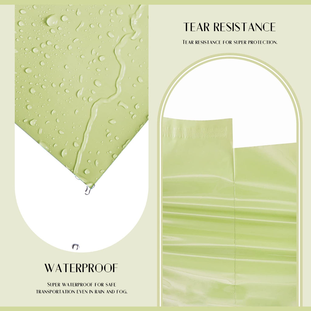 Metronic Poly Mailers 14.5X19 100PC, Strong Adhesive Shipping Bags for Clothing, Waterproof and Tear-Proof Shipping Envelopes, Packaging Bags Mailers Poly Bags, Avocado Green