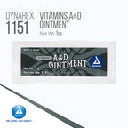 Dynarex Vitamins A&D Ointment Without Lanolin - Vitamin A and D Ointment Protectant For Minor Cuts, Burns, Diaper Rash & Dry Skin - 1 Box - 144 Packets/Box - 5g Packets (Packaging May Differ)