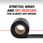 Bond It Rescue Tape, Self-Fusing Silicone Repair Tape, 1 in x 12 ft, Black