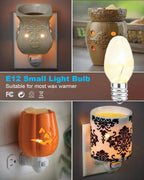 OuuKoo Salt Lamp Bulbs - 15 Watt Light Bulbs for Scentsy Wax Warmer - C7 Replacement Bulbs for Plug in Wax Diffuser- Warmwhite - Dimmable,15 Packs