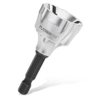 PLATINUMEDGE Deburring External Chamfer Tool with 3 Tungsten Carbide Blades,Quick Release 1/4" Hex Shank, Fits 1/8"-3/4" (3-19mm) – Repair Damaged Bolts, Screws, Threaded Rods & Pipe