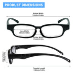 Ouolipraa Flex Focal Adjustable Glasses Dial Vision Reading Glasses Zoom Eyeglasses for Men Women One Power Auto Focus 0D to 400D Presbyopic Readers Variable Focus Eyewear Read Distance Near Far Sight