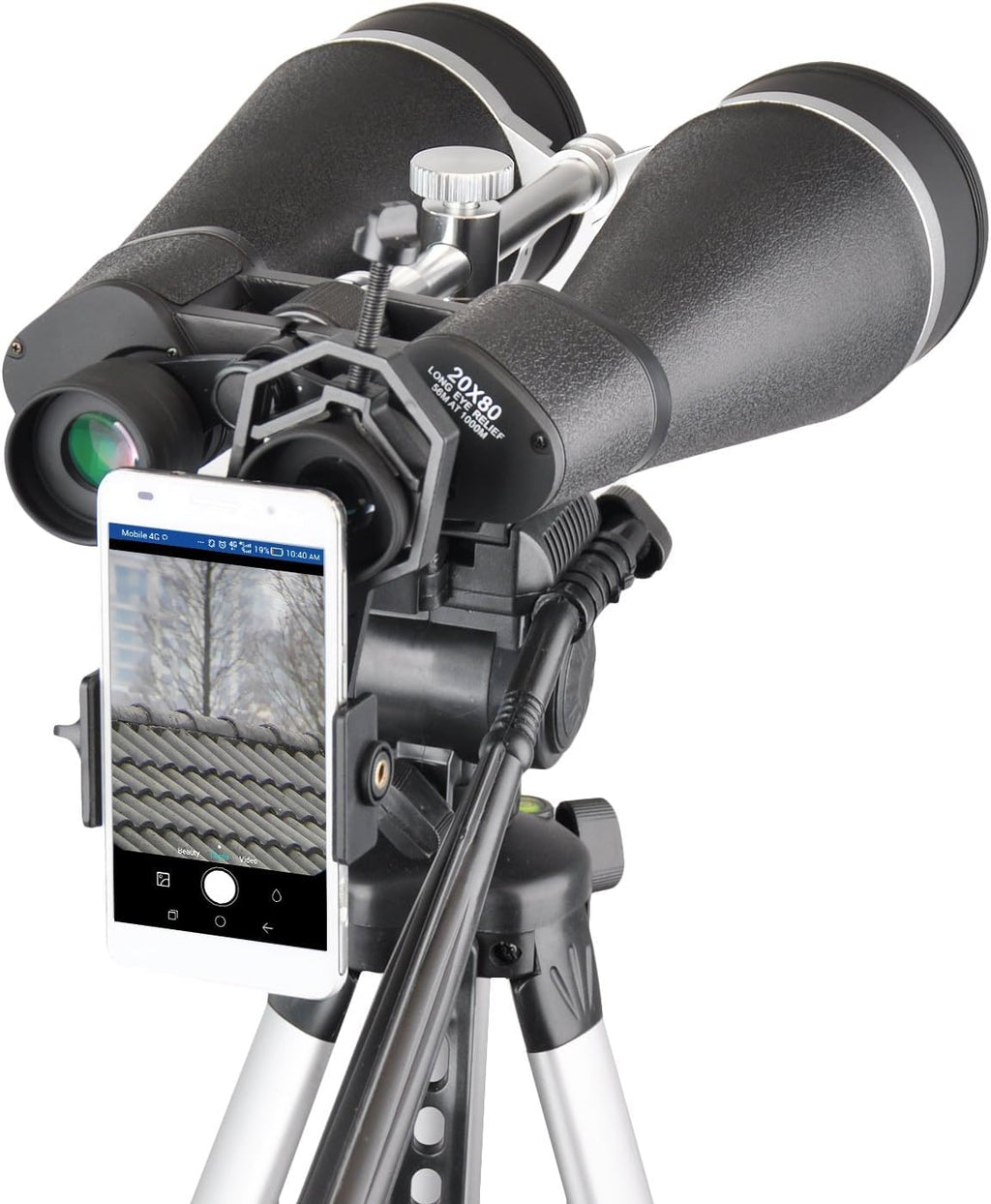 20x80 Astronomy Binocular for Adults High Powered, Giant Binocular with Braced-in Tripod Adapter,Carrying Case,Protective Shield,and Digiscoping Phone Adapter-Binoculars for Bird Watching Shooting