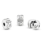 PANDORA Knotted Hearts Clip Charm - Compatible with PANDORA Moments - Gift for Her - Made with Sterling Silver - with Gift Box