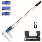 HARDELL Digital Caliper, Rechargeable Calipers with Backlight, Digital Caliper 12 Inch with All Metal Dial, Auto-Off Digital Micrometer, Inch/MM/Fraction for DIY/Household/3D-Printing