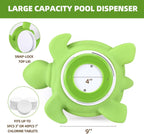 Pool Floating Chlorine Tablet Dispenser,Large Display Collapsible Chlorine Tablet Floater,Release Adjustable,Chlorine Tablet Floater for Indoor & Outdoor Swimming Pool,Hot Tub&SPA. (Turtle)