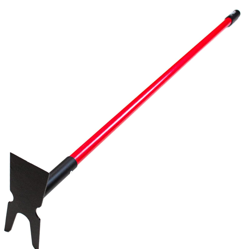 Bully Tools 12-Gauge Two-Prong Weeding Hoe, 58" Fiberglass Long Handle