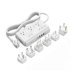 TESSAN Voltage Converter US to Europe, 220 to 110 Voltage Converter, Universal Travel Adapter with 4 USB Ports (1 USB C), 3 AC and EU UK AU IT in ZA Plug Power Adapter, Step Down Transformer, 4 FT