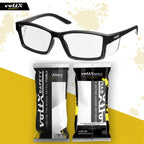 voltX 'VISION' Safety Readers, Full Lens Magnified Reading Safety Glasses (+2.5 Dioptre, Clear lens) ANSI Z87.1+ & CE EN166F - Anti fog coated UV400 lens