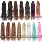 Curly Crochet Hair,Ocean Wave Crochet Hair 22Inch Curly Braiding Hair for Boho Braids Synthetic Hair Extensions for Women(22 Inch,3pack,#1B/TBug)