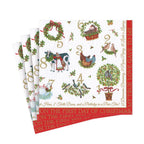 Caspari On the 12th Day Paper Luncheon Napkins - 20 Per Package