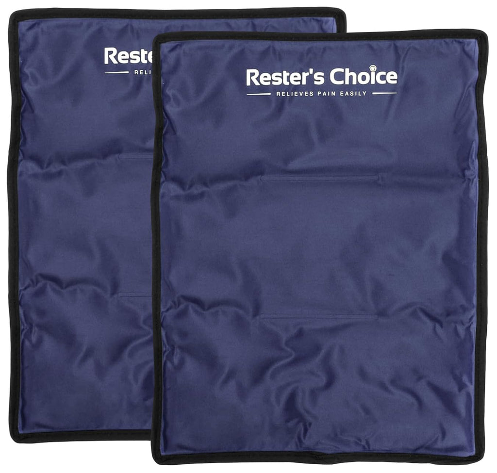 2 Pack Large Ice Packs for Injuries | 11" x 14.5" | Hot & Cold Pack | Reusable Gel Pack, Durable Construction, & Flexible When Frozen (Dark Blue, 11x14.5 Inch (Pack of 2))