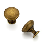 Ravinte 5 Pack Antique Brass Round Zinc Cabinet Knobs for Kitchen Bathroom Closet Dresser Cabinets