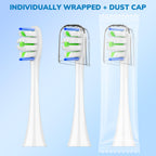 Replacement Toothbrush Heads for Philips Sonicare - 16 Pack Soft Gentle Bristles Compatible with Most Sonicare Click-On Electric Toothbrushes (White&Black)