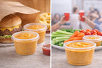 5.5 oz Clear Plastic Souffle Cups, BPA Free Portion Cups with Lids, 50 Sets