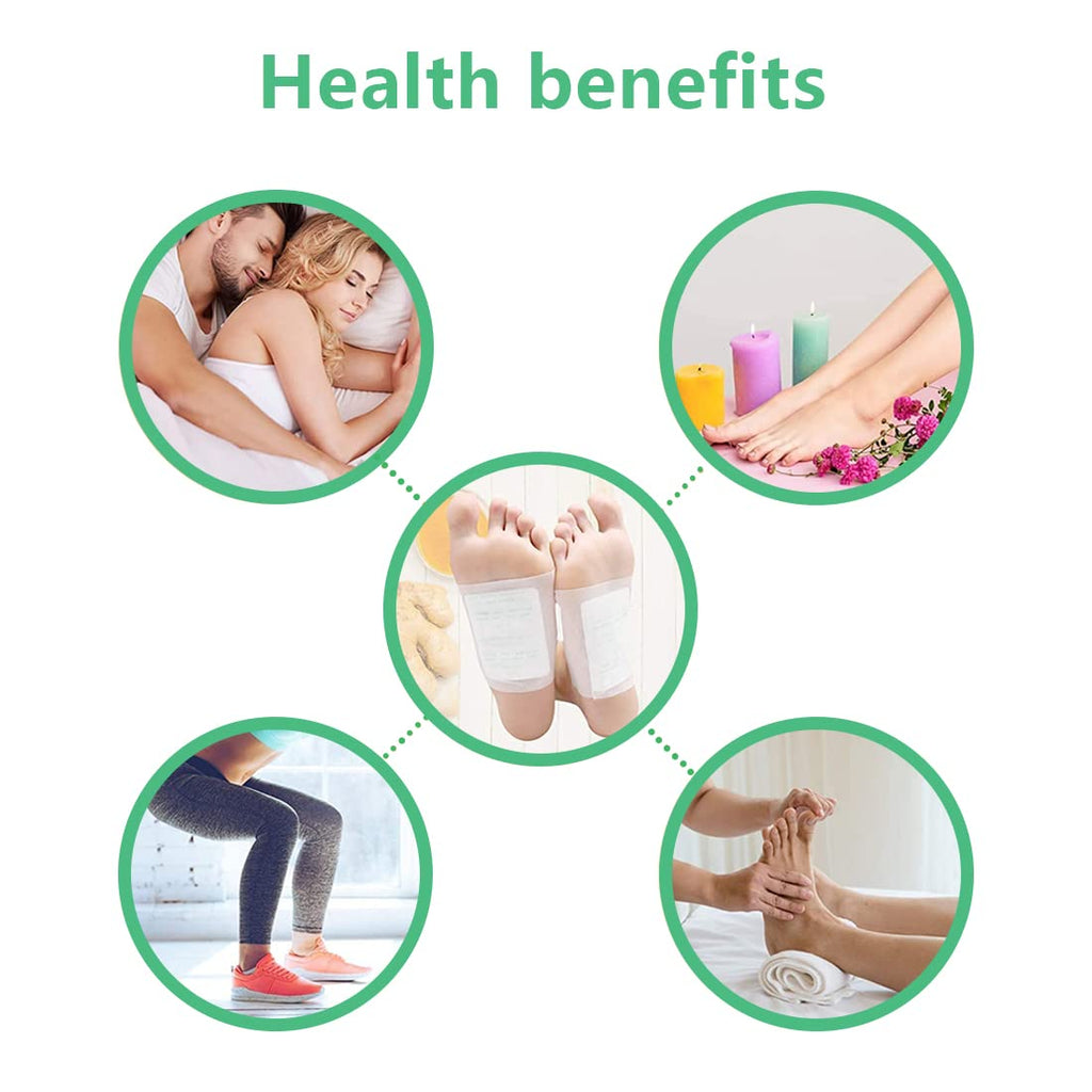 100PCS Natural Bamboo Vinegar Foot Pads Foot and Body Care | Deep Cleansing Foot Paches for Stress Relief, Better Sleep Suitable for Travel or Home Use