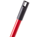 Amazon Basics Angle Broom With Metal Handle for Floor Cleaning and Sweeping, 11 inches Wide, 6-Pack, Black & Red