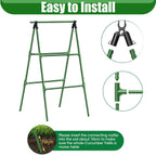 Garden Arch Trellis for Climbing Plants Outdoor, Garden Arch for Climbing Vine Vegetable/Fruit/Flower, Cucumber Trellis for Raised Bed (15.7x47in)