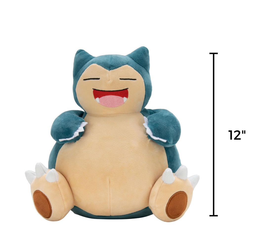 Pokemon 12" Large Snorlax Plush - Officially Licensed - Generation One - Authentic 12-inch Soft Stuffed Animal Toy Figure - Holiday Christmas Stocking Stuffer Gift for Kids, Boys, Girls - 2+