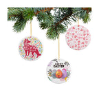 PYD Life 25 PCS Sublimation Blanks Ornaments Ceramic White 2.75" Round