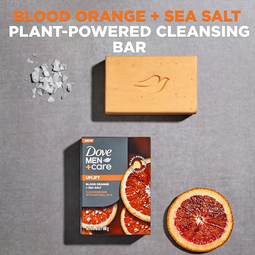 DOVE MEN + CARE Cleansing Soap Bar 4 Count to Rebuild Skin in the Shower Mixed Formulated Plant Based Ingredients 3.51 Oz