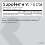 Sports Research® Biotin 10,000mcg with Organic Coconut Oil - Biotin (Vitamin B7) for Healthy Skin and Hair Support* - for Women and Men - Vegan, Non-GMO, Gluten & Soy-Free - 120 Veggie Softgels