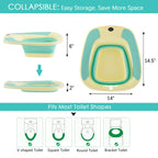 Sitz Bath, Portable Sitz Bath for Toilet Seat, Sitz Bath for Hemorrhoids, Sitz Bath for Postpartum Care, Toilet Basin for Women Men Adults, Sits Bath Soak Salts Tub, Hip Bath Bowl, Green