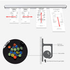 Ticket Holder for Restaurant, 16/18/24/28/30" Ticket Check Rack Restaurant Order Receipt Holder Ticket Rail Display Slide Ticket Rack for Commercial Kitchen Cafes Pubs Bars (18 Inch)