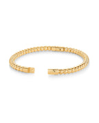 PAVOI Ball Beaded Waterproof Bangle Bracelet for Women, Yellow Gold, 7IN