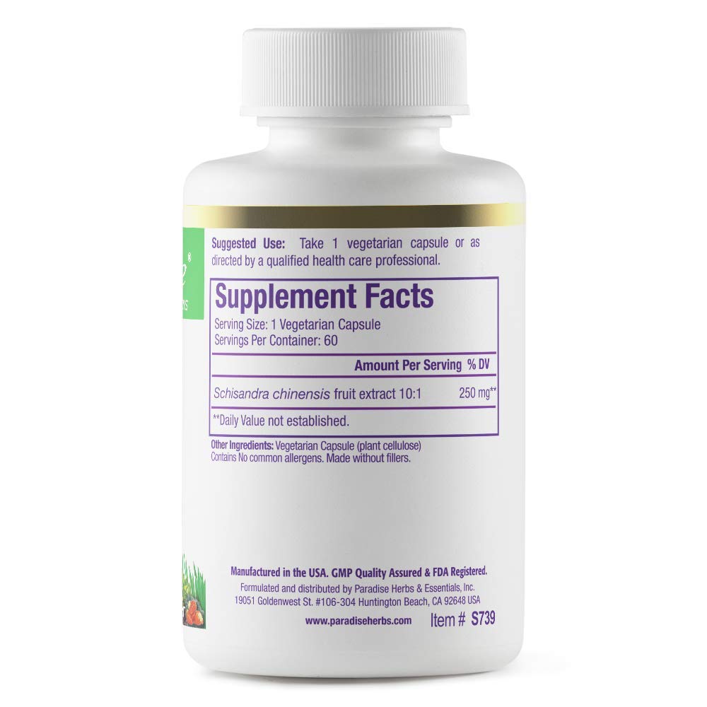 Paradise Schisandra - 100% Naturally Extracted - No Harsh Chemicals or Solvents - Traditional Thermo Kinetic Extract Using Purified Soft Water - No Fillers or Flow Agents - Ecologically Wild Crafted