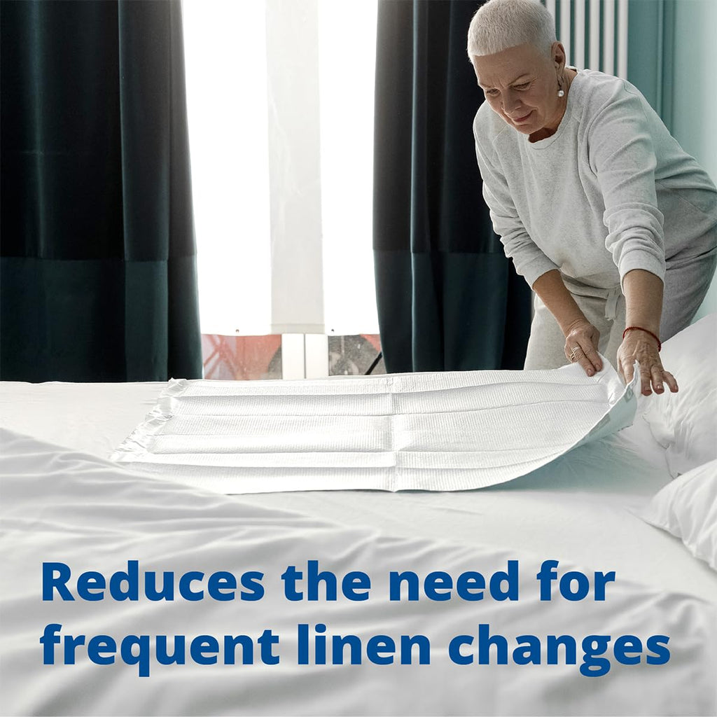 Medline Advanced Plus Ultrasorbs Drypads, 30" x 36", 23” x 36”, 40 Count, Extended Core Disposable Bed Pads, Wider Area Super Absorbent Incontinence Pads, Adult Protective Pads, 300 lb Weight Capacity