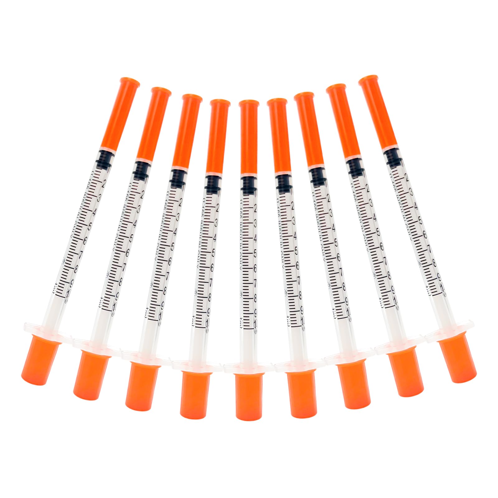 Syringes with Needle, 100 Pack U-100 1ml 31G 5/16" (8mm) Syringe