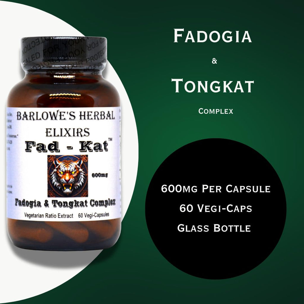 Fad-Kat Fadogia Agrestis and Tongkat Ali | 600mg Per Capsule | Support for Athletic Performance | 60 Veggie Capsules | Stearate-Free