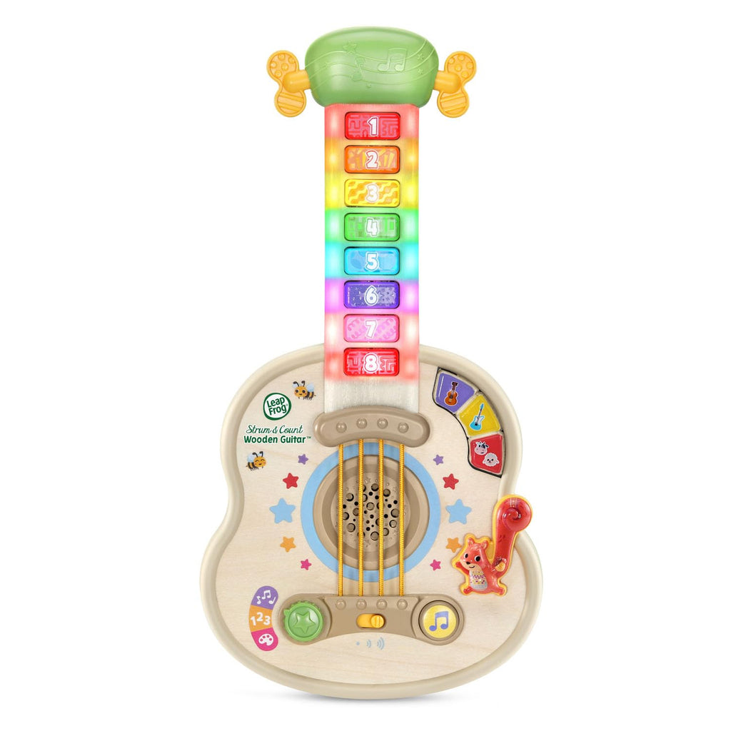 LeapFrog Strum and Count Wooden Guitar, Musical Toddler Toy