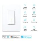 Kasa Smart 3 Way Switch HS210 KIT, Needs Neutral Wire, 2.4GHz Wi-Fi Light Switch works with Alexa and Google Home, UL Certified, No Hub Required, White,2 Count (Pack of 1)