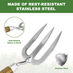 Haliaeetus Garden Hand Fork, 12.3'' Hand Weeding Fork with Sharp Tine