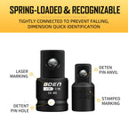 BOEN 8 Piece Impact Socket Adapter and Reducer Set, 1/4" 3/8" 1/2" 3/4" Drive Socket Adapter Set with Durable Case for Impact Driver Conversions (Upgraded)