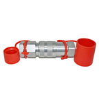1/2" Skid Steer Flat Face Hydraulic Quick Connect Couplers/Couplings Set w/Dust Caps, 4 Sets