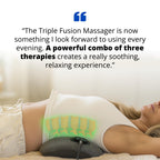 SmoothSpine Triple Fusion Back Massager - The Official Smooth Spine Massager with Heat - Design to Support Lower Back Comfort, Relaxation Device for Home Use (Triple Fusion Back Massager)
