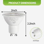 6 Pack GU10 LED Bulbs,Dimmable GU10 Bulb Replacement for Track Lighting