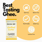 Indian Milk & Honey Original Grass Fed Classic Ghee Butter in Portable Packages, 0.5 oz (Classic Original Pack - 10)