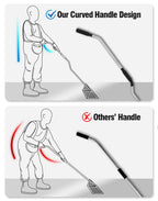 Exact Design Sand Flea Rake,16-Inches Wide Basket, 52” Long Strong Assembly Handle, Sharp Teeth, Curved Handle Design [3 Pieces Assembly Handle Version]
