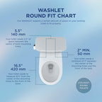 TOTO® WASHLET® S2 Electronic Bidet Toilet Seat with Instantaneous Water Heating, PREMIST and EWATER+ Wand Cleaning, Round, Cotton White - SW3345#01