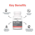 NutriCology ZenMind Adapt - 200 mg L-Theanine, 125 mg Ashwagandha & 550 mg GABA - Supports Stress Response and Calmness - Vegetarian Capsules - Hypoallergenic Formula - 30 Servings - 60 Capsules