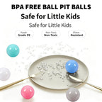 LANGXUN Plastic Ball Pit Balls for Baby Toddler Kids