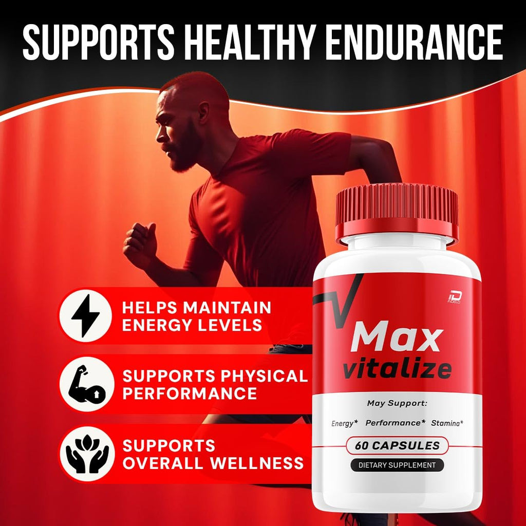 Max Vitalize for Men, Advanced MaxVitalize Natural Pills - Maximum Strength Formula, Max Vitalize Reviews - 1 Pack - 60 Capsules